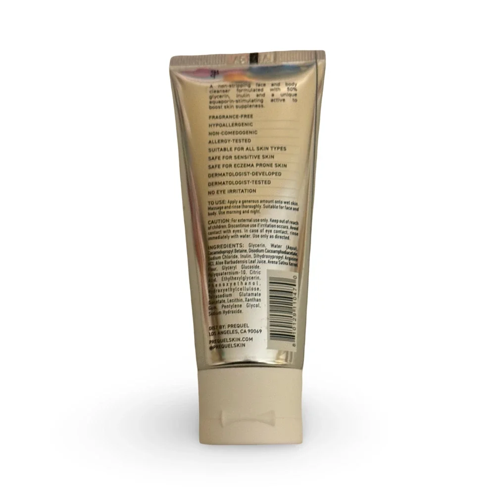 Prequel Gleanser Non-Drying Glycerin Cleanser Face + Body 2oz Travel Size